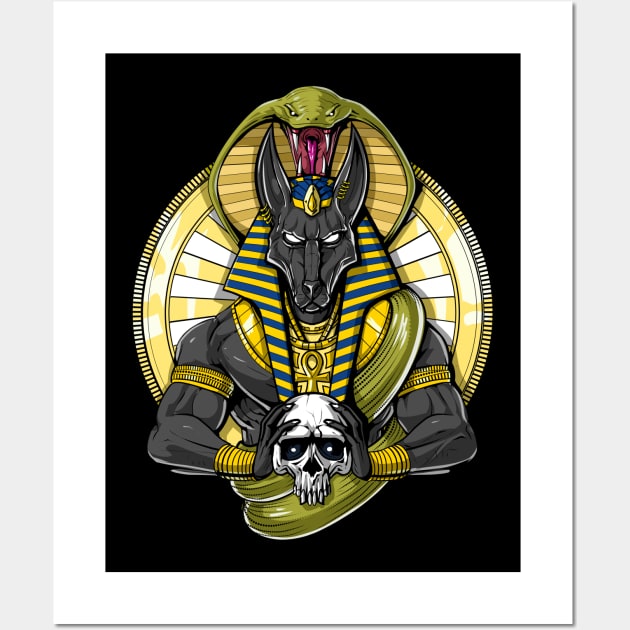 Egyptian God Anubis Wall Art by underheaven